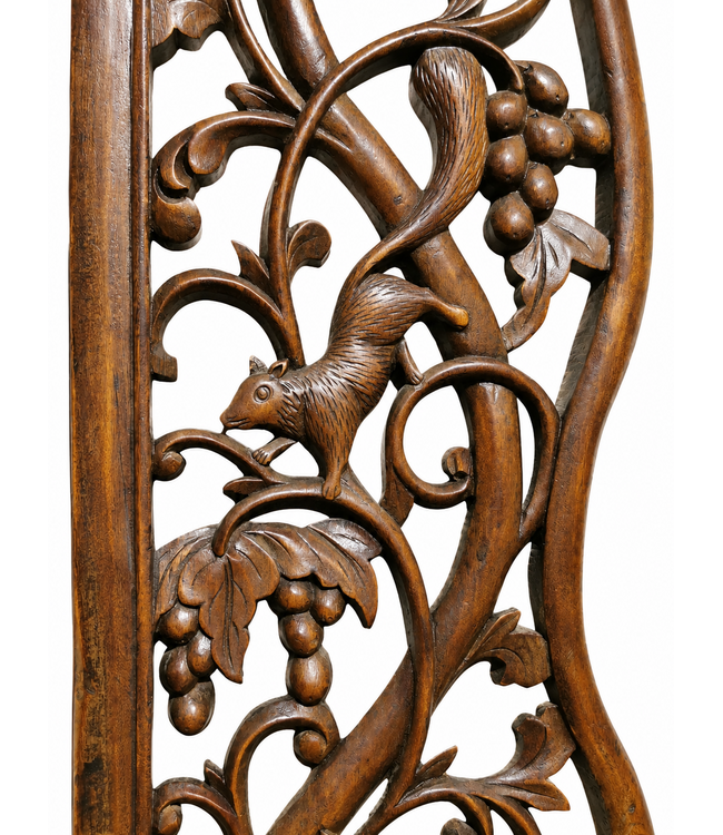 Antieke Chinese Poort Handgesneden Houten Panelen 3-delig B185xH155cm