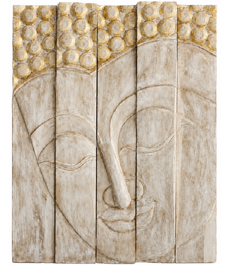 Fine Asianliving Thaise Buddha Paneel Handgemaakt Van Stevige Boomstam L150xH200cm