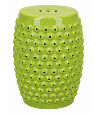 Fine Asianliving Keramische Kruk Groen Dots Handgemaakt D33xH46cm