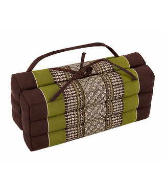 Fine Asianliving Thai Cushion Yogaseat 40x40x7cm (Folded) Meditation Pillow Block Kapok Green