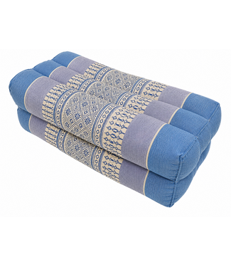 Fine Asianliving Thai Cushion Yoga Block L35xB15xH10cm Meditation Neck Pillow Support Kapok Blue