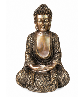 Fine Asianliving Buddha Statue Lotus Meditation W16xD9xH24.5cm