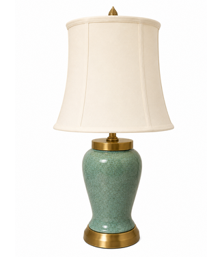 Fine Asianliving Chinese Table Lamp Porcelain Celadon Crackle-Glaze Mint Green W40xD40xH76cm