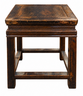 Fine Asianliving Antieke Chinese Kruk Bijzettafel B45xD45xH48cm