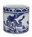Chinese Pot Dragon Blue White D20xH19cm