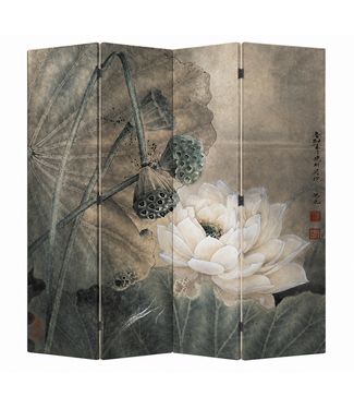 Fine Asianliving Paravent L160xH180cm Cloison Amovible Séparateur de Pièce des Deux Côtés