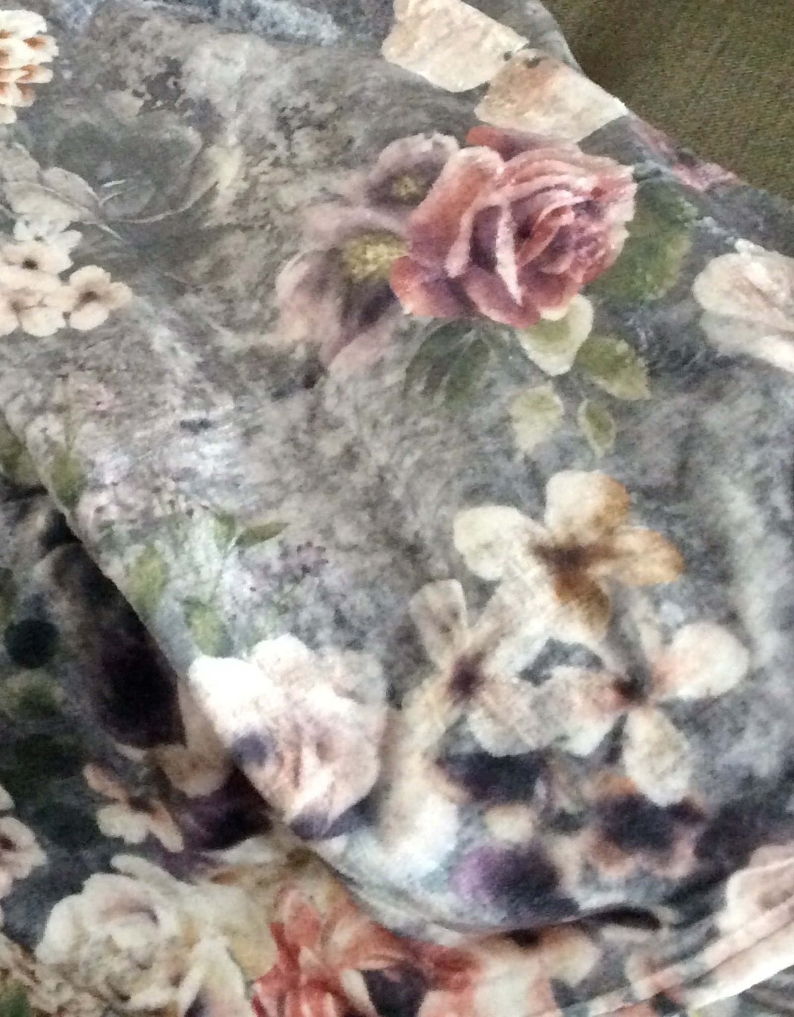 Plaid/couverture fleurs