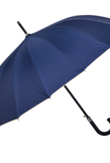 Paraplu blauw/witte stipjes