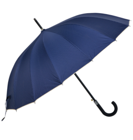 Paraplu blauw/witte stipjes