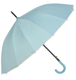 Paraplu lichtblauw/witte stipjes