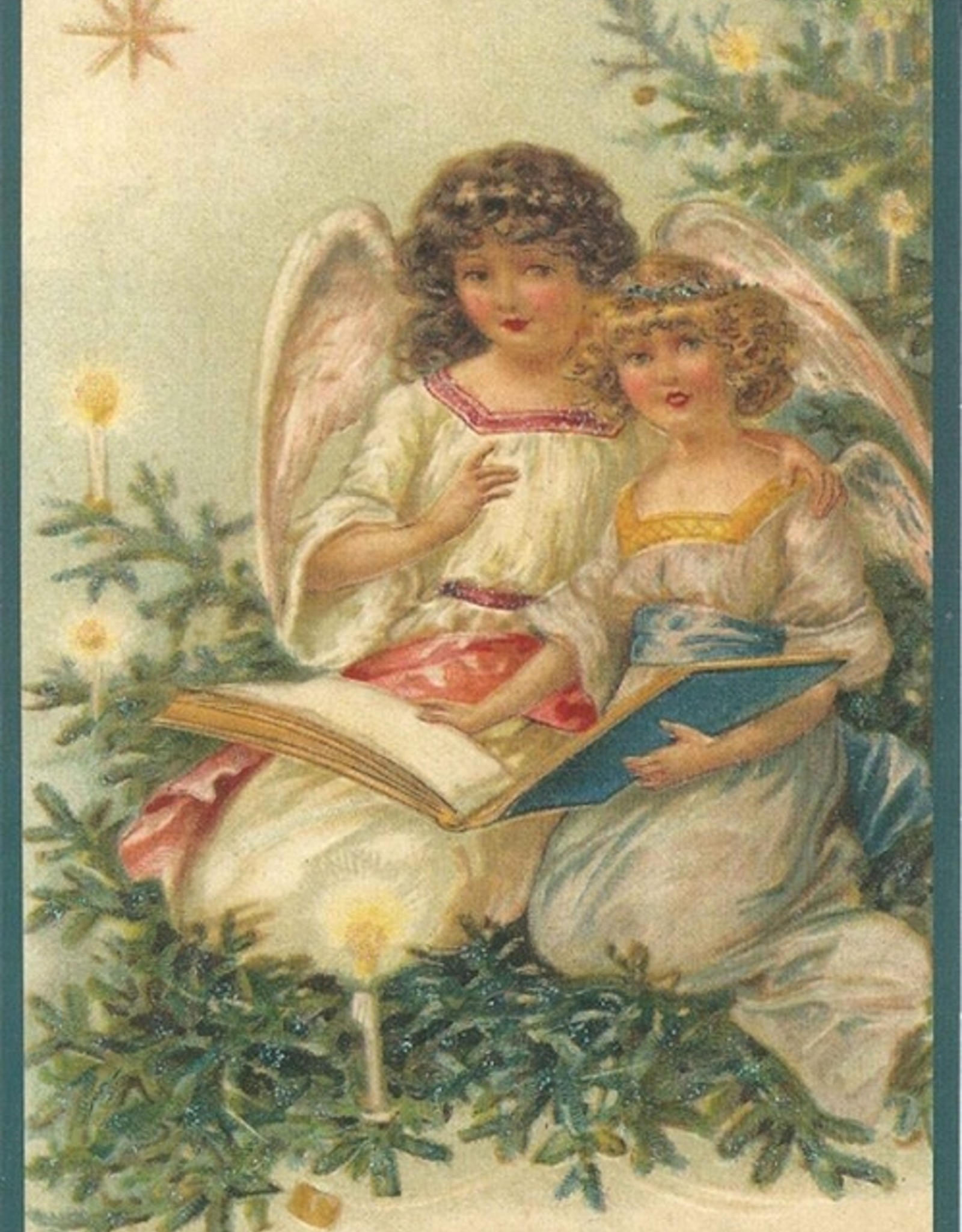 Carte Anges avec livre