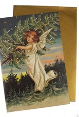 Kaart Engel met kerstboom
