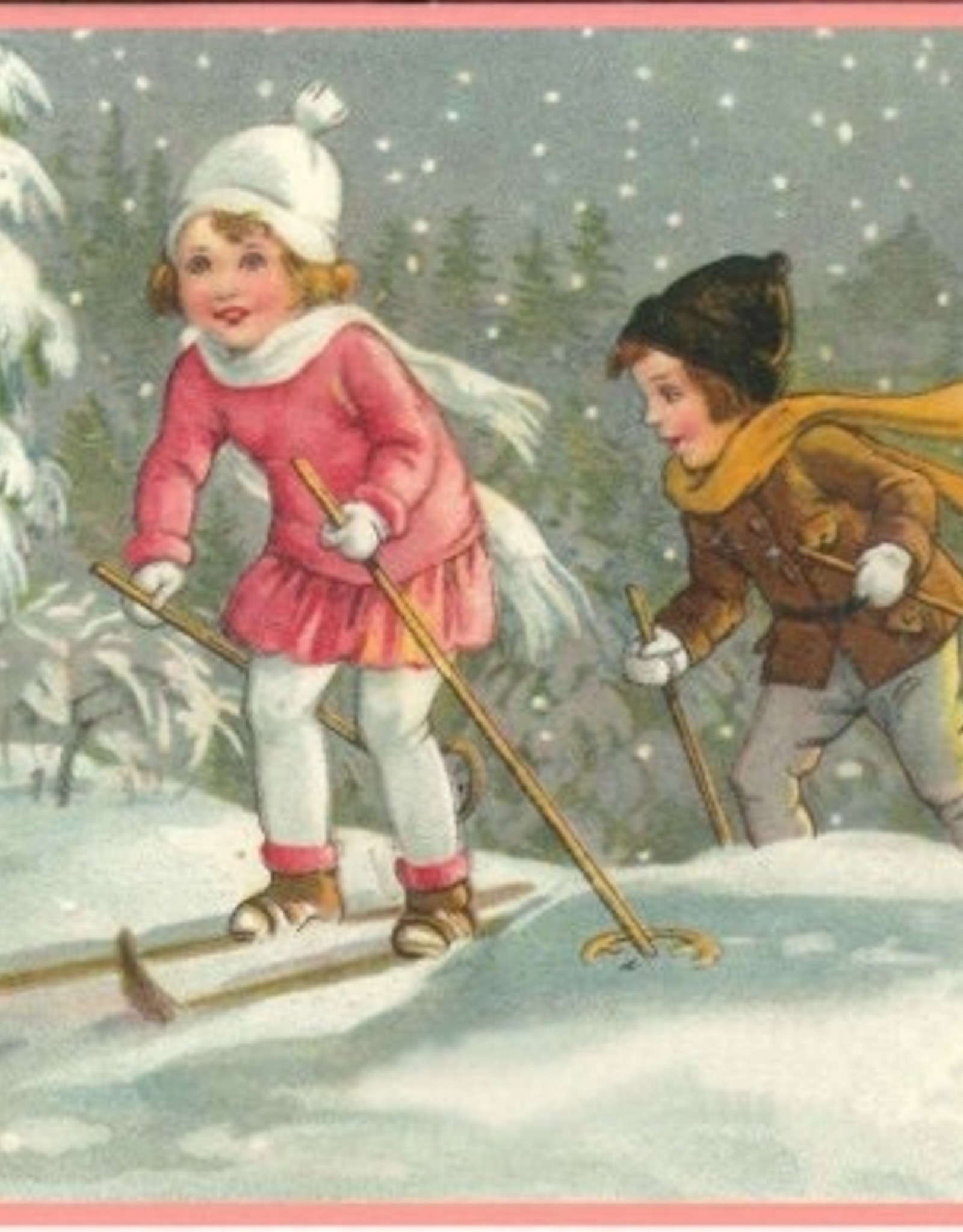 Kaart Kinderen op ski's