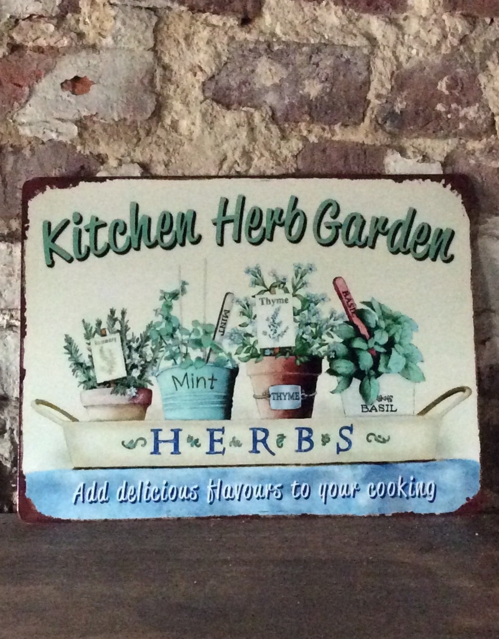 Tekst plaat "Kitchen Herb Garden"