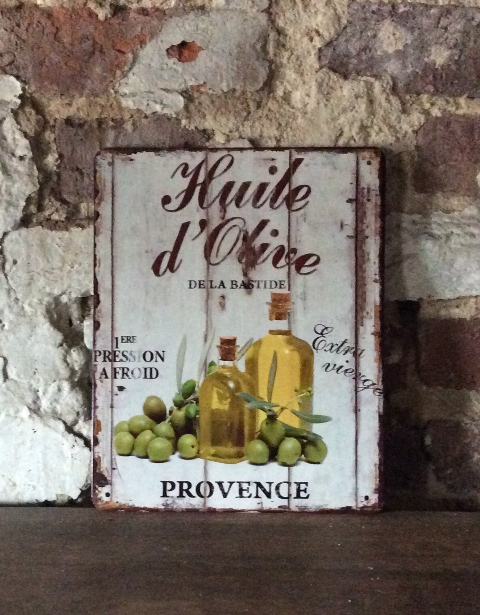 Plaque de texte " Huile d'olive"