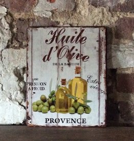 Tekst plaat "Huile d'olive"