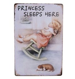 Plaque texte  "Princess sleeps here"