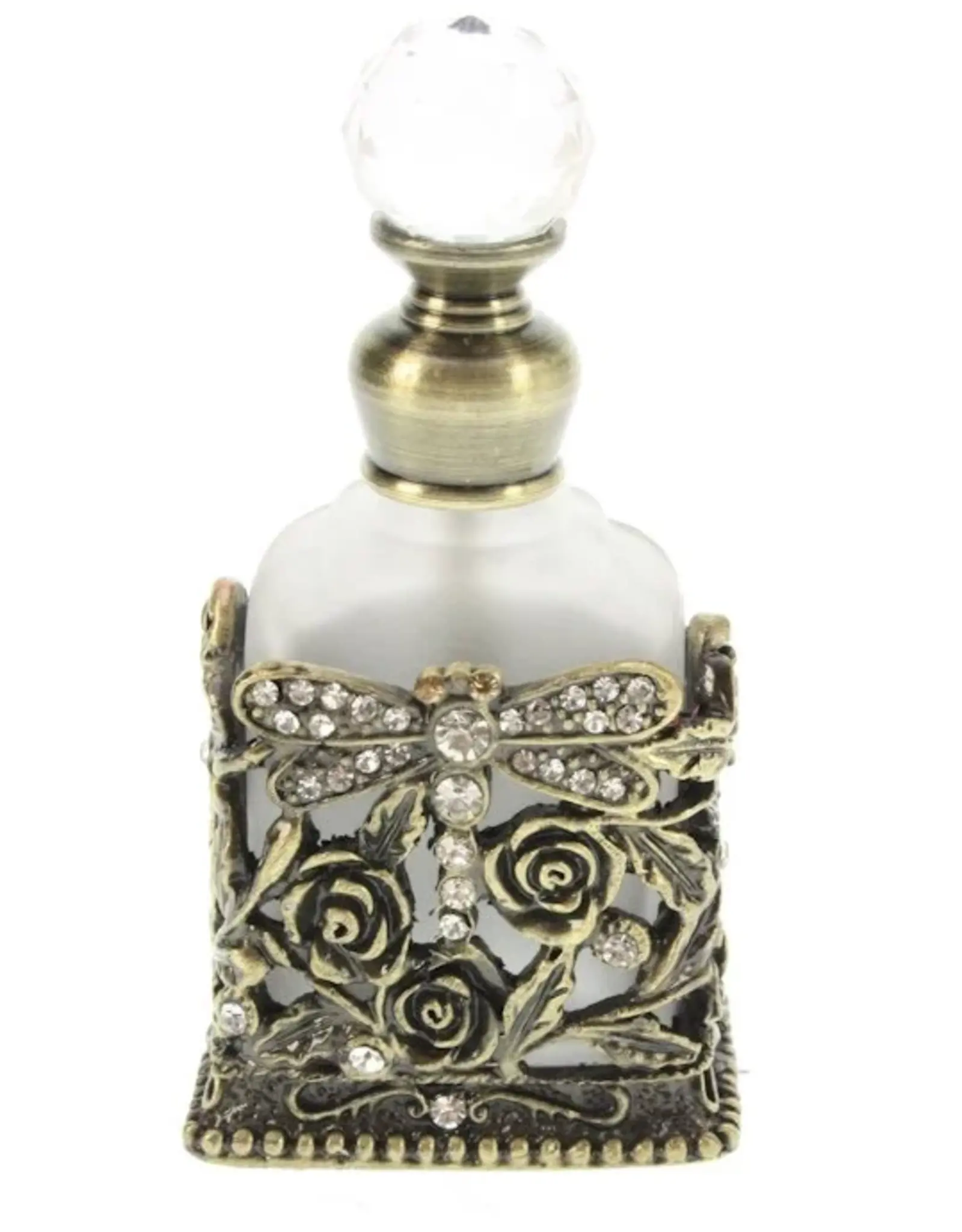 Parfumflesje Libelle antique goudkleurig, opengewerkt