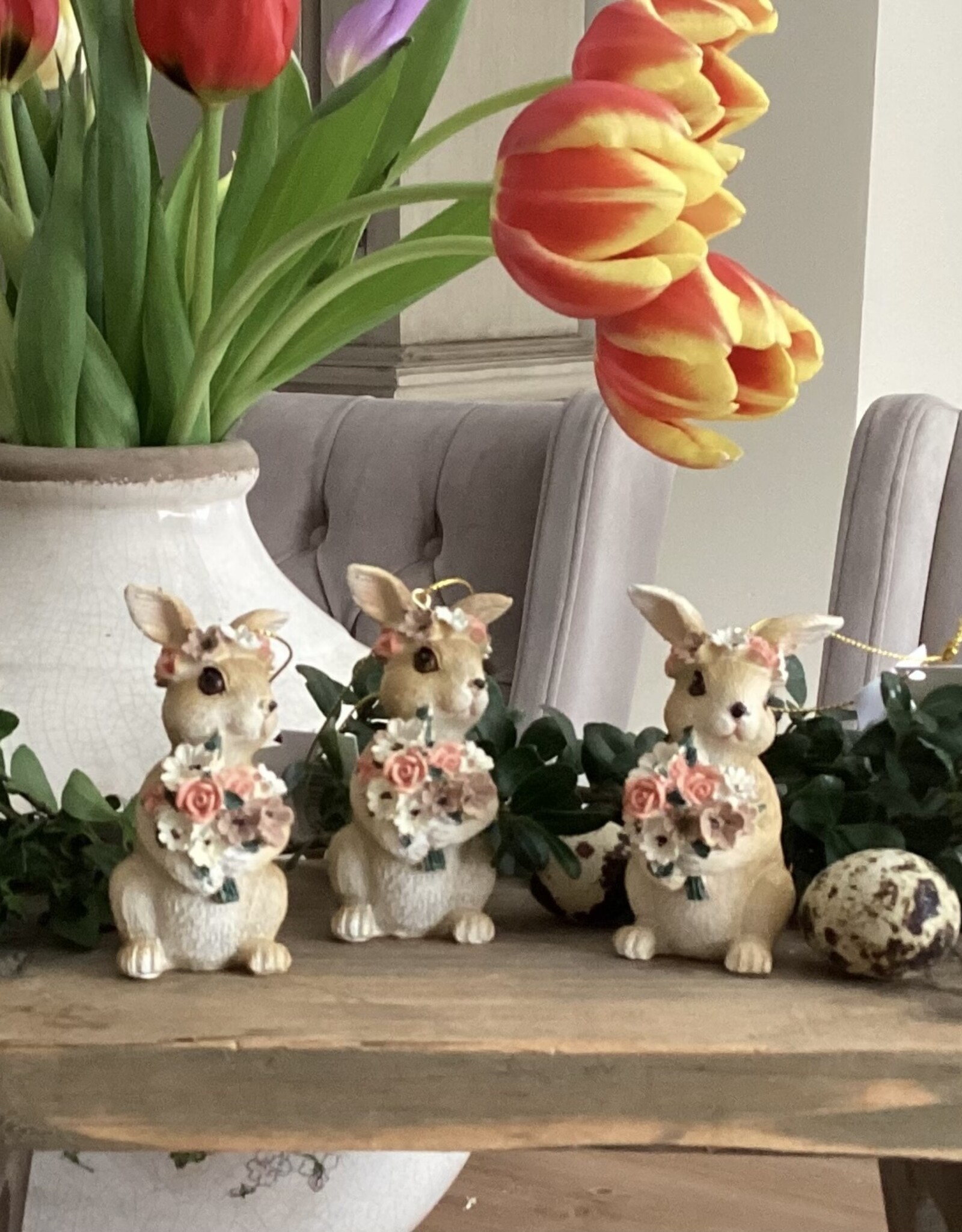 Rabbit with flower set 3