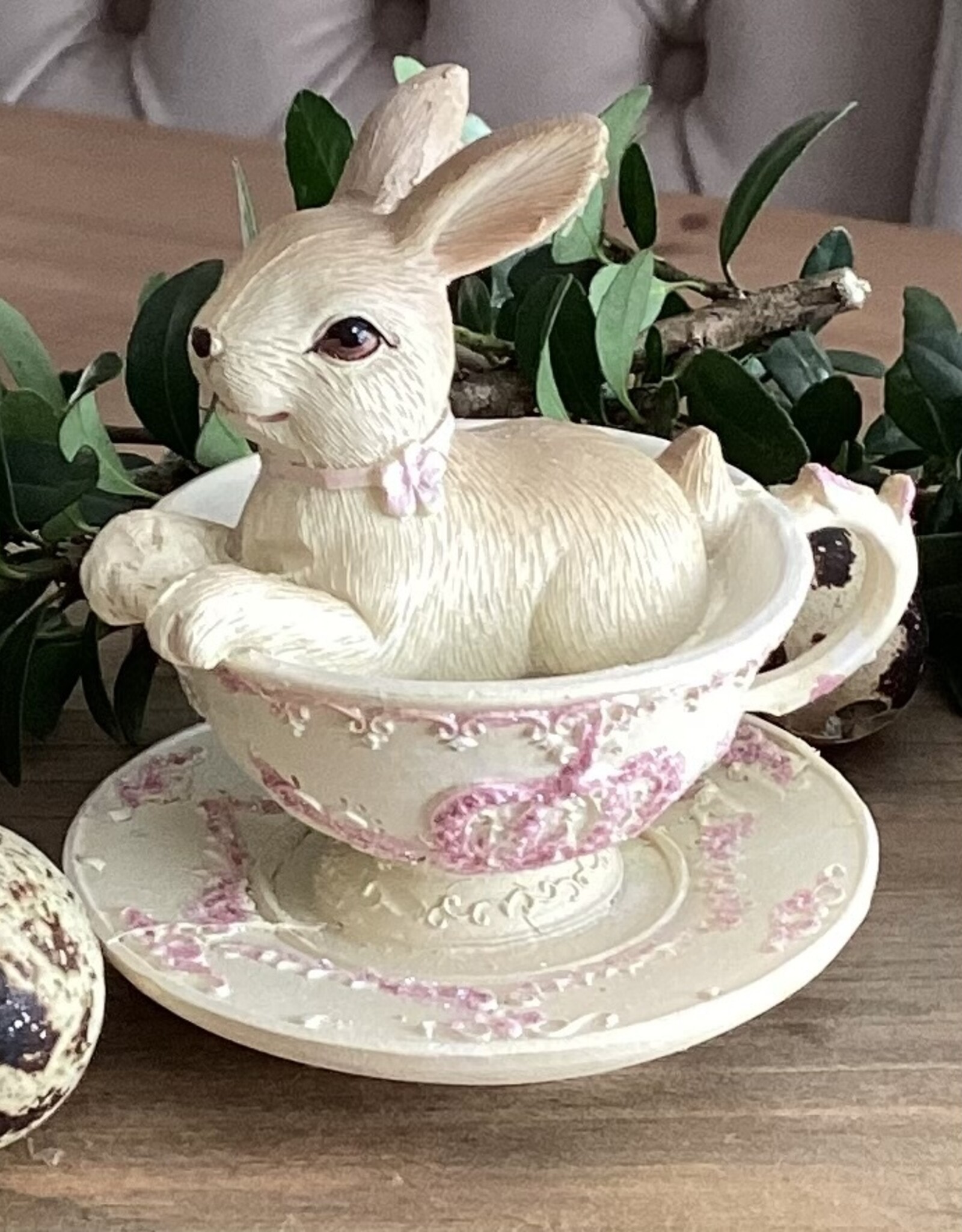 Hase liegt im Becher