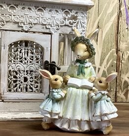 Kaninchenmutter mit Kindern