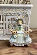 Mère de lapin avec des enfants