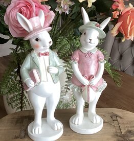Set decoratie konijnen in pastel