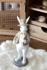 Decoratie konijn met  boek