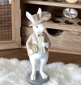 Decoratie konijn met  boek