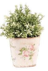 Pot de fleurs look romantique