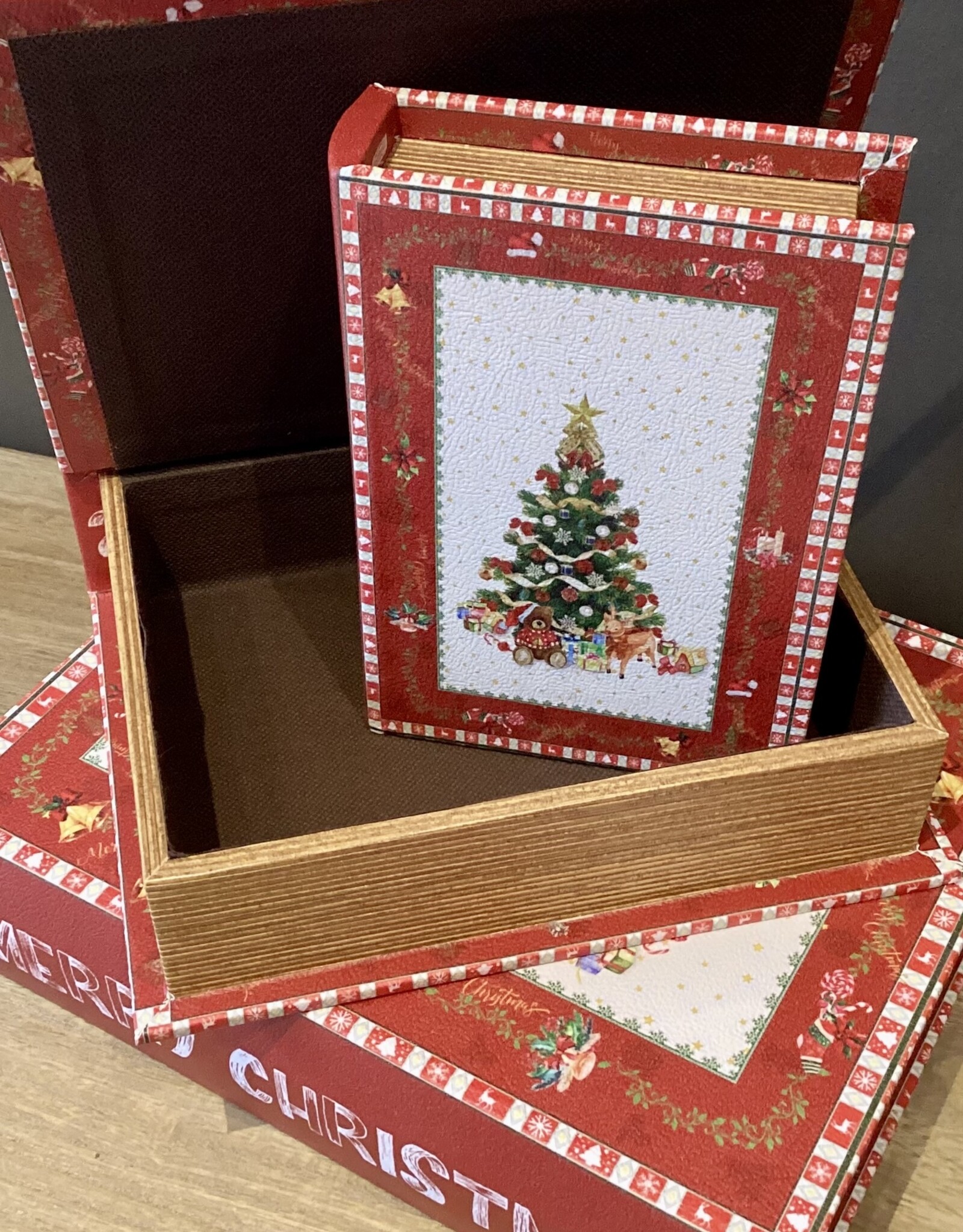 Geschenkbox in Buchform ( set 3) Merry Christmas