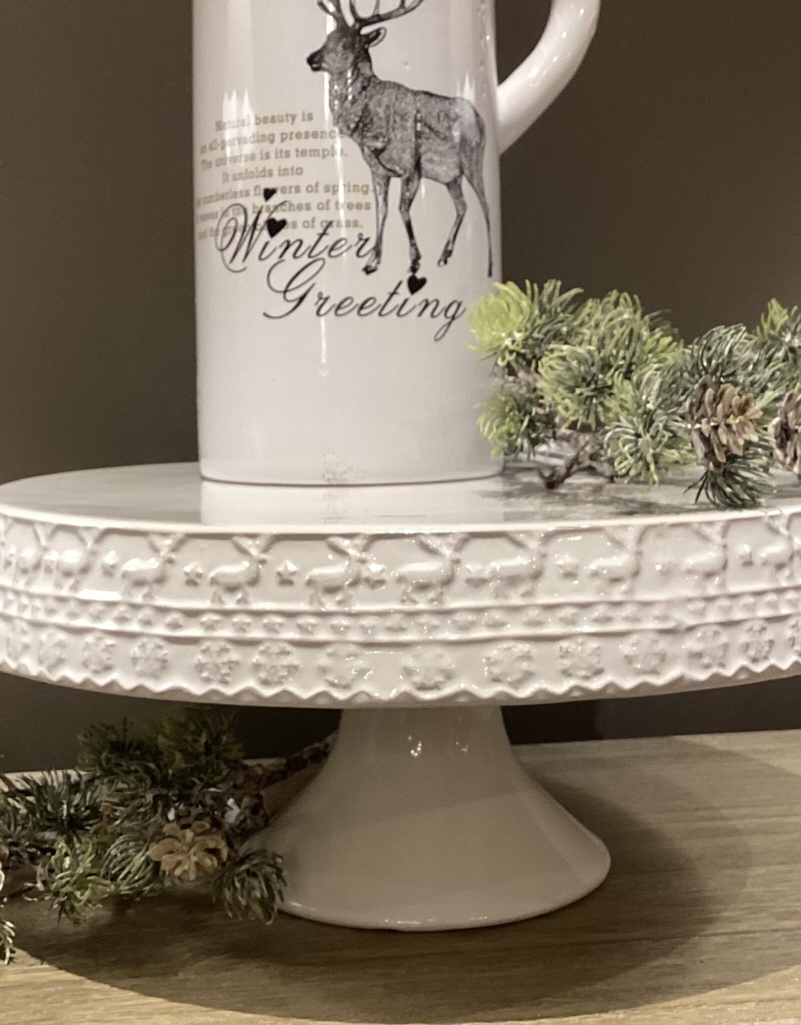 Plat à gâteau avec motif cerf