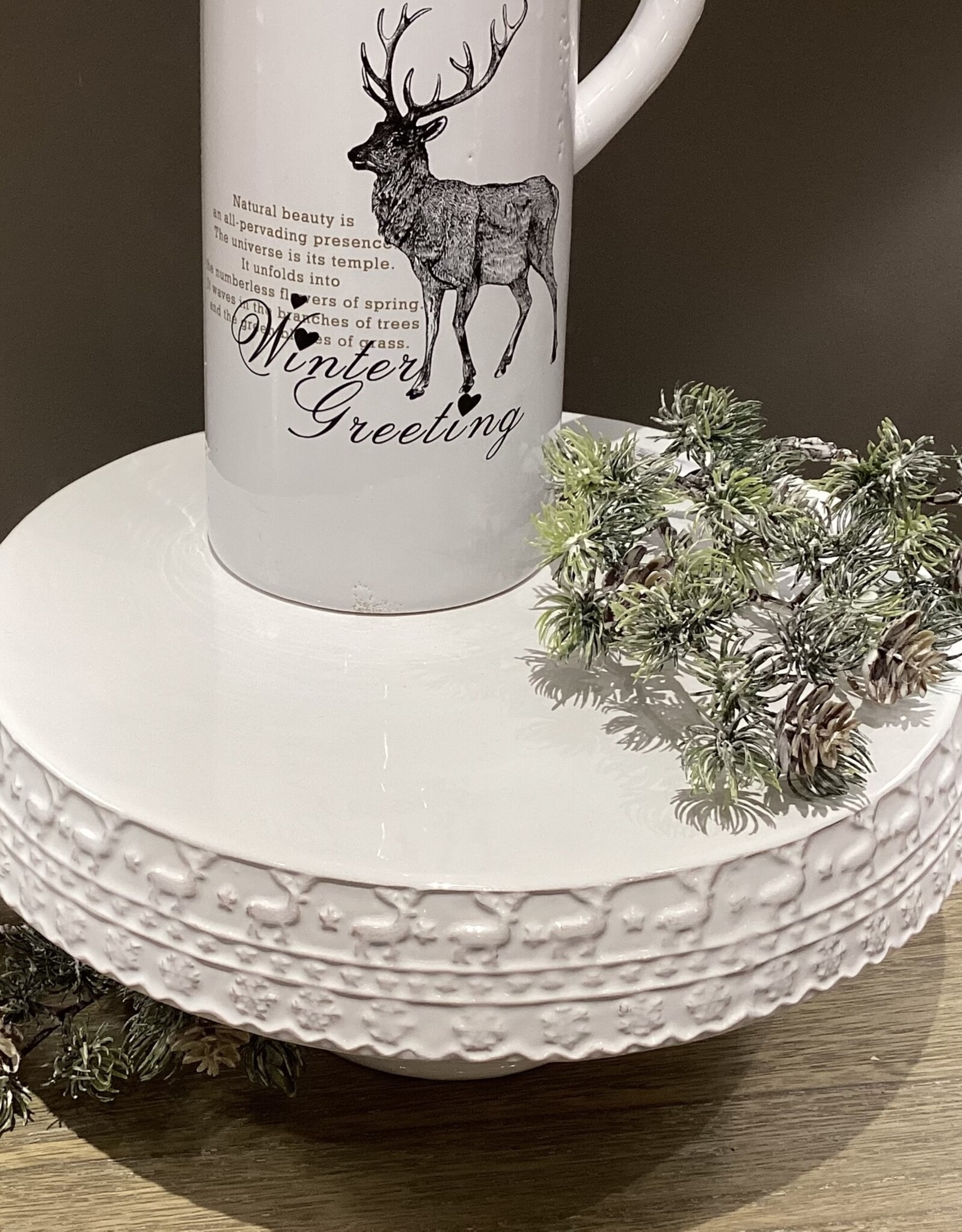 Plat à gâteau avec motif cerf
