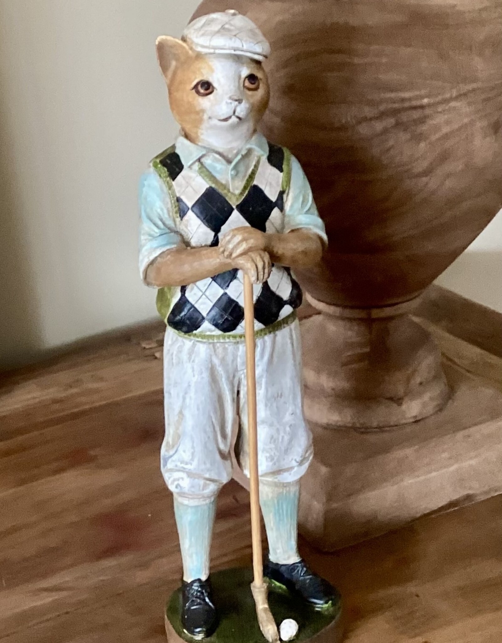 Clayre en Eef figurine, chat en uniforme de golf