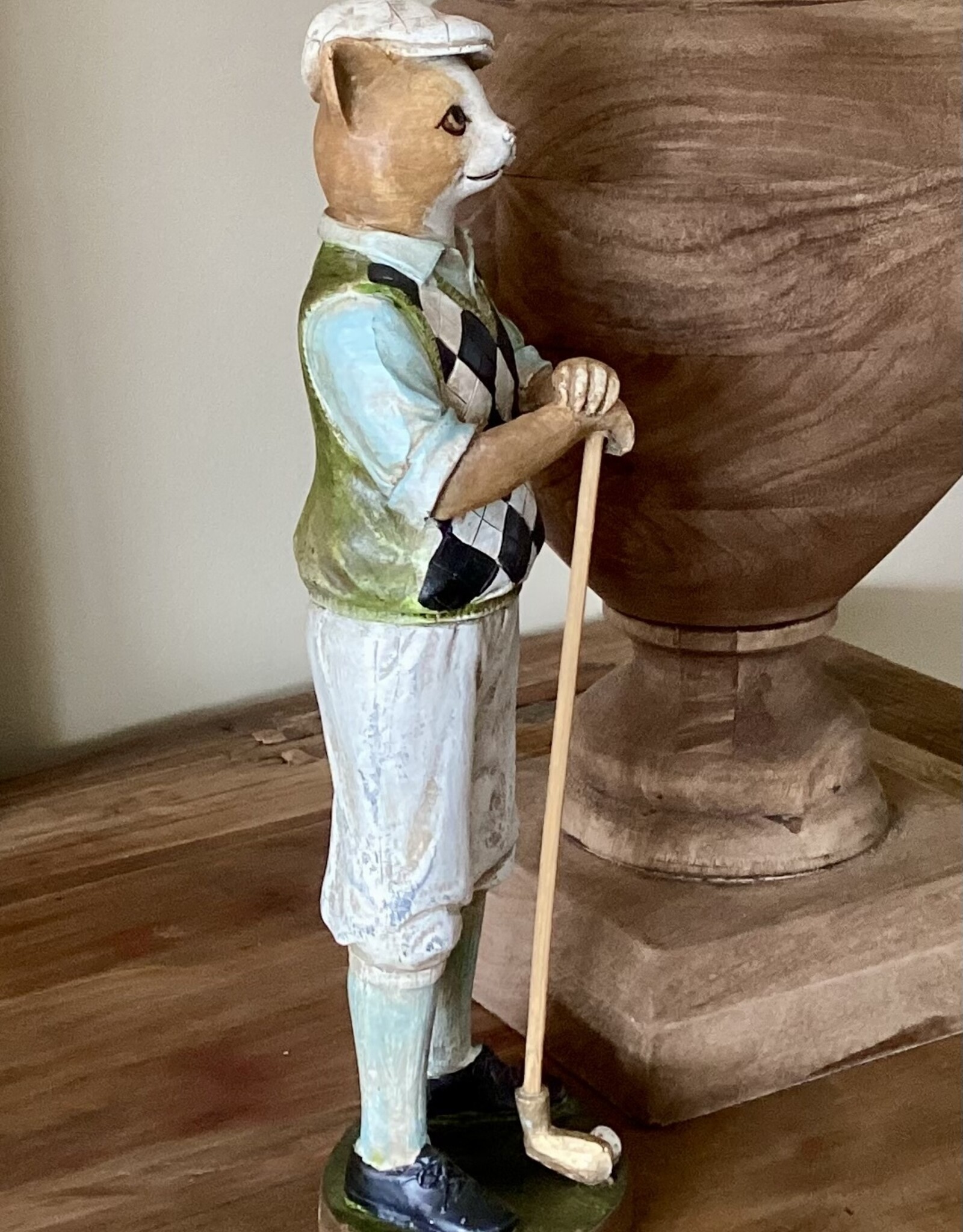 Clayre en Eef figurine, chat en uniforme de golf