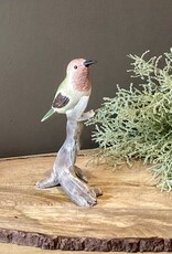 Kleiner Vogel sitzt auf einem Stiel