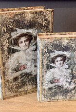 Opbergdoos in boekvorm "Vrouw klassiek" set