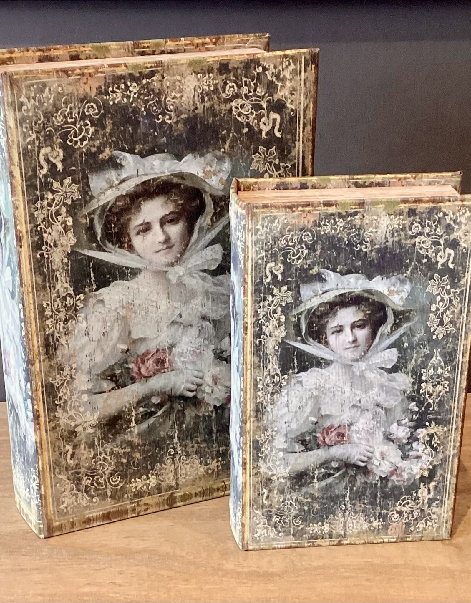 Opbergdoos in boekvorm "Vrouw klassiek" set
