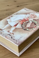 Aufbewahrungsbox in Buchform  "Mädchen mit Kranz“