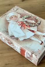 Aufbewahrungsbox in Buchform  "Mädchen mit Kranz“