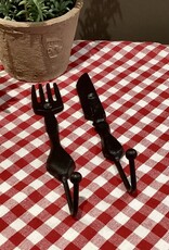 Ensemble de porte-manteaux muraux fourchette et couteau