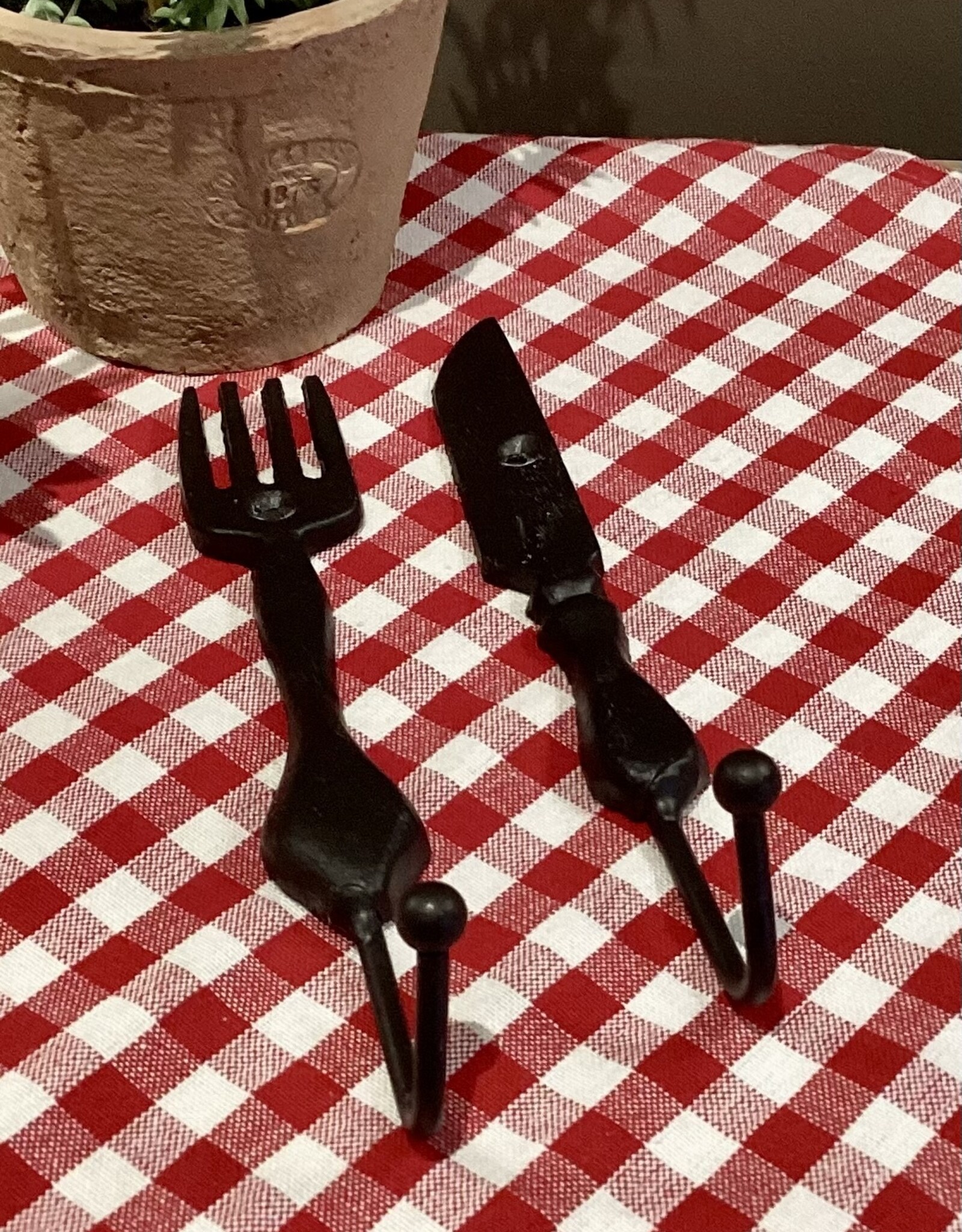 Ensemble de porte-manteaux muraux fourchette et couteau