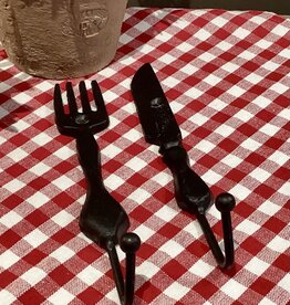 Set Wandgarderobe Gabel und Messer