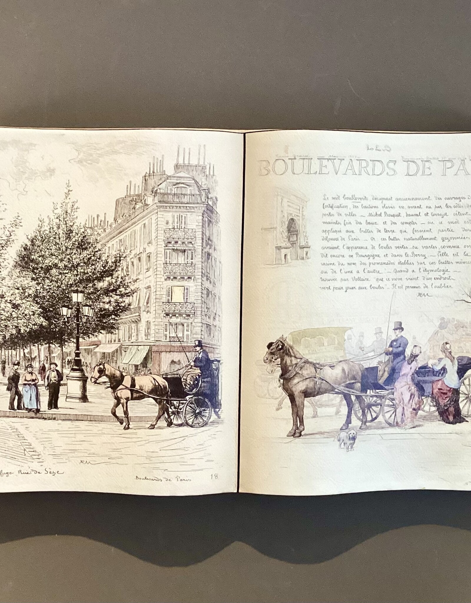Wanddecoratie /boekvorm "Boulevards de Paris"