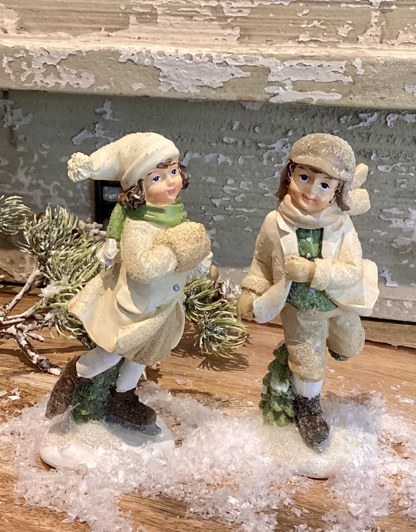 ensemble d'enfants de patinage