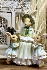 Kaninchenmutter mit Kindern