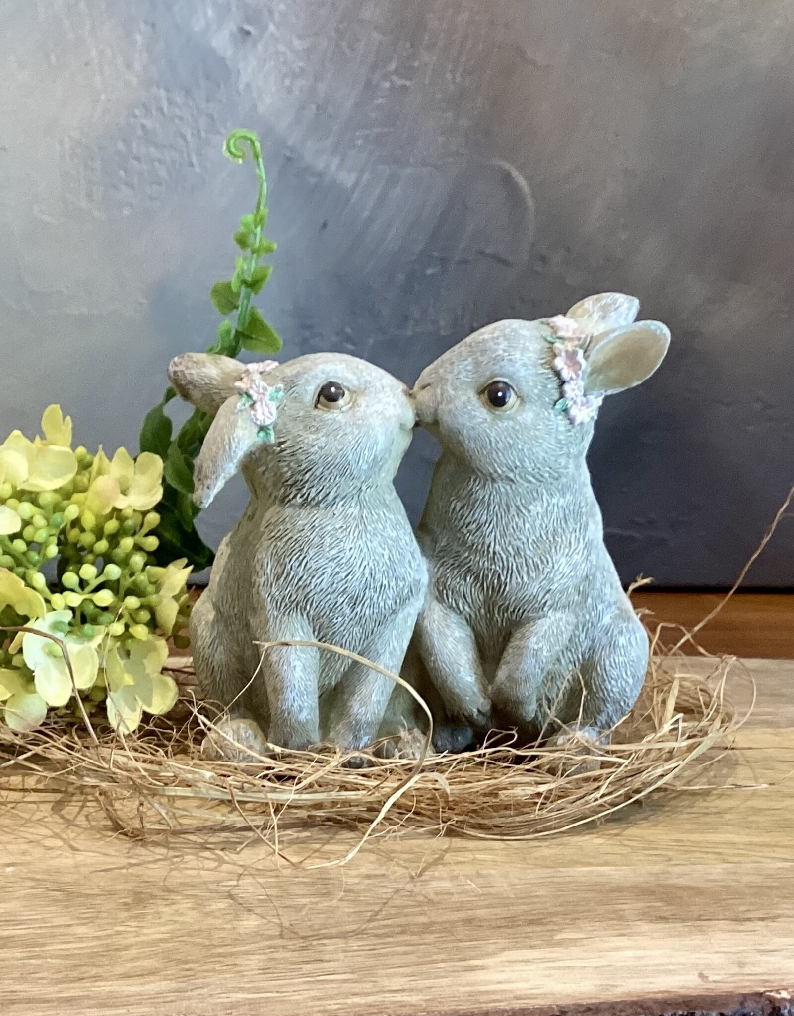 Déco lapins qui s'embrassent