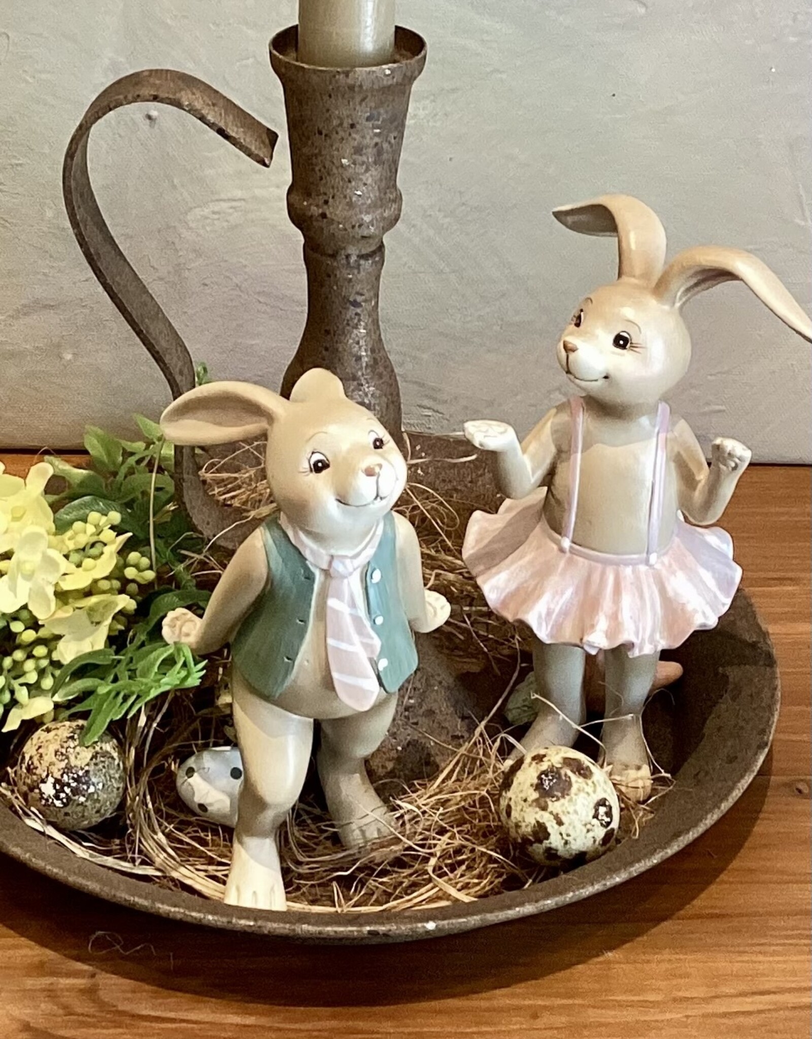 ensemble de lapins décoratifs