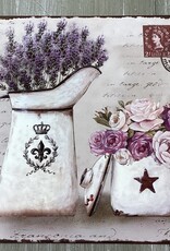 WandecoratieLavendel en rozen