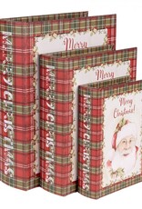 Coffret cadeau sous forme de livre (set 3)  Merry Christmas
